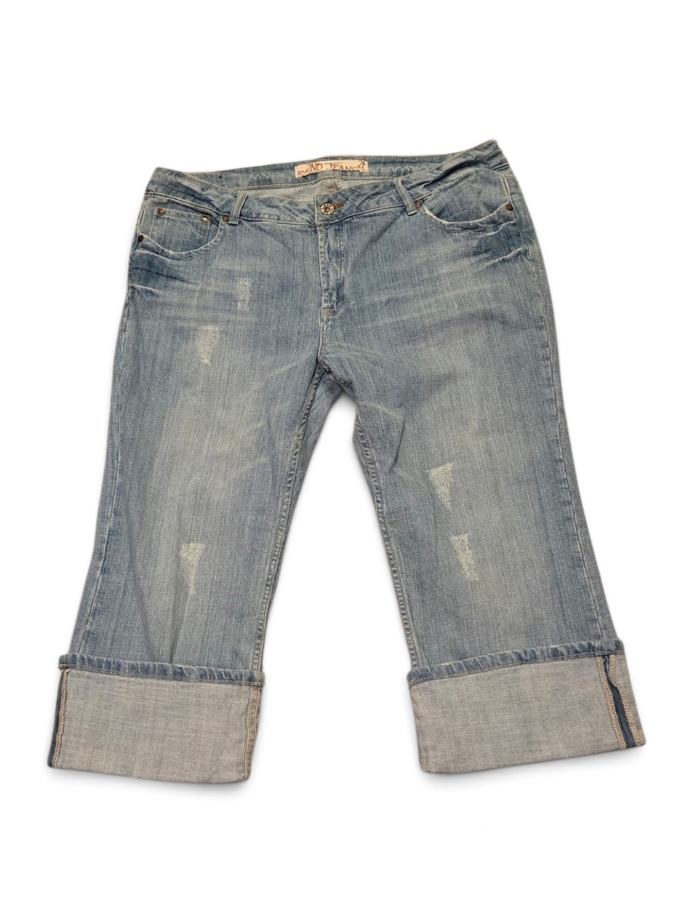 Light Wash Cuffed Women's Jeans